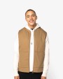 Jassen NATIVE SPIRIT Ecologische gevoerde uniseks bodywarmer van twill met teddykraag voor bedrukking &amp; borduring