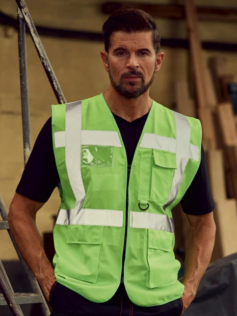 Gilets de sécurité à personnaliser YOKO Gilet multifonction haute visibilité 