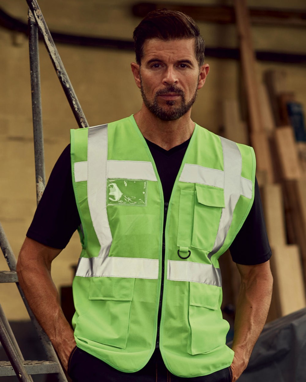 YOKO Hi-Vis Executive Waistcoat Warnwesten personalisierbar