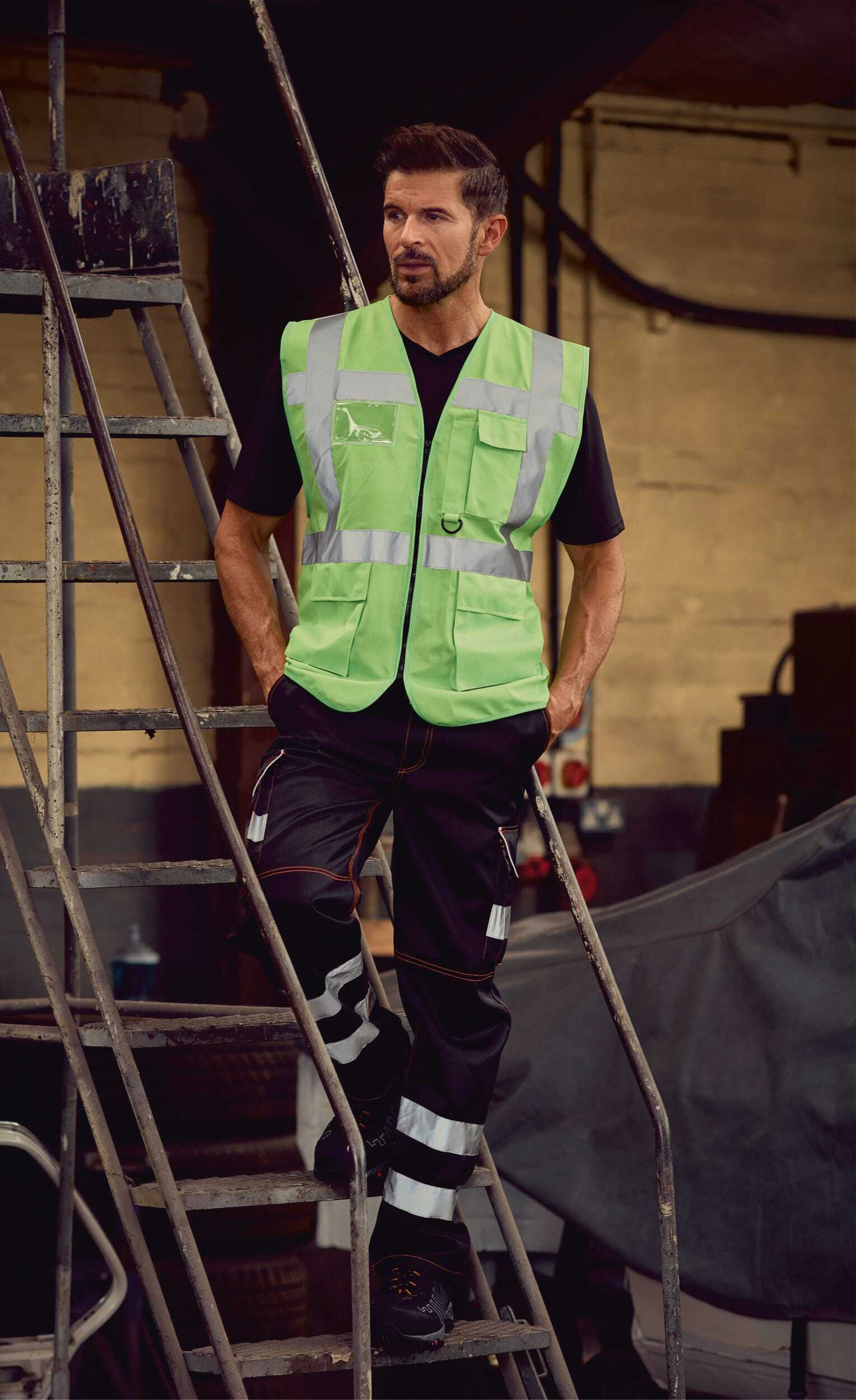 Gilets de sécurité personnalisable YOKO Gilet multifonction haute visibilité