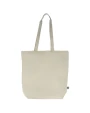 Tassen & Zakken 4DO Fairtrade katoenen tas ecru lang 270g/m² 42x12x43 cm voor bedrukking &amp; borduring