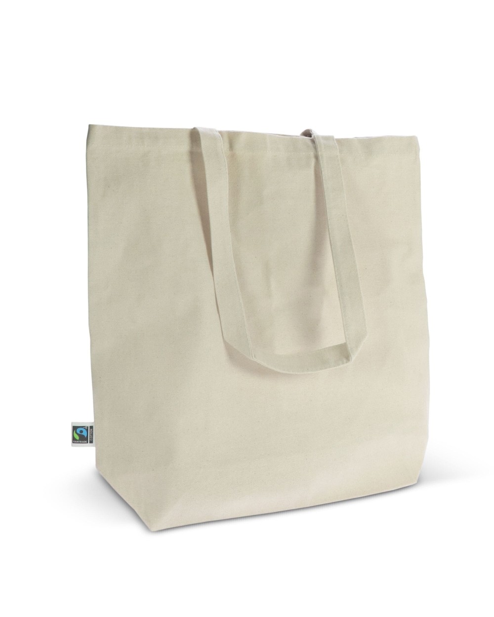 Tassen & Zakken 4DO Fairtrade katoenen tas ecru lang 270g/m² 42x12x43 cm voor bedrukking &amp; borduring