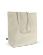 Tassen & Zakken 4DO Fairtrade katoenen tas ecru lang 270g/m² 42x12x43 cm voor bedrukking &amp; borduring
