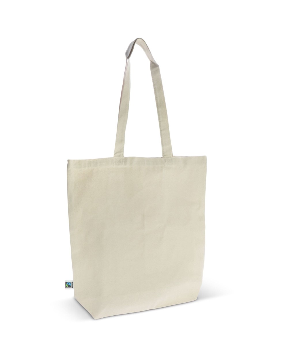 Tassen & Zakken 4DO Fairtrade katoenen tas ecru lang 270g/m² 42x12x43 cm voor bedrukking &amp; borduring