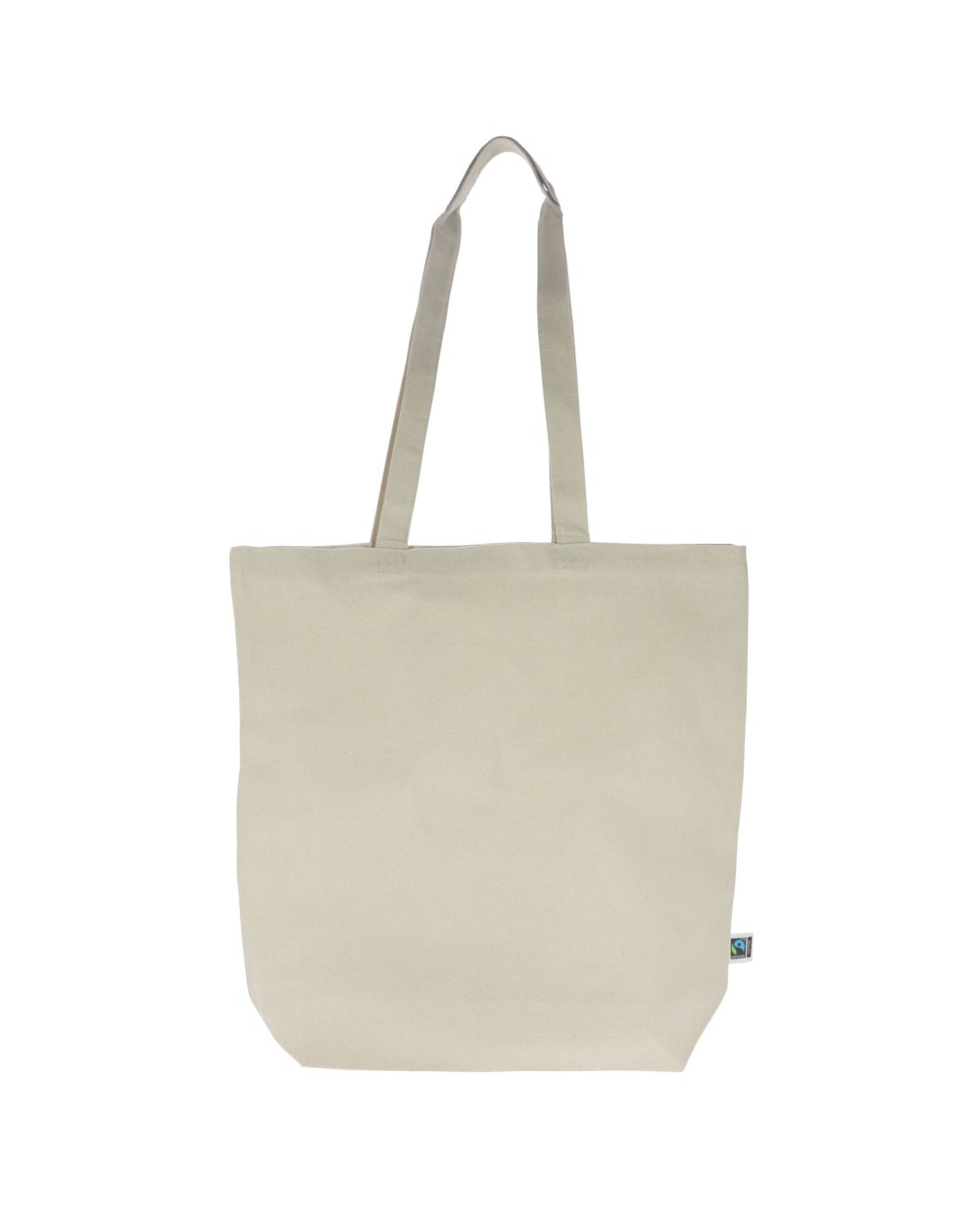 Tassen & Zakken 4DO Fairtrade katoenen tas ecru lang 270g/m² 42x12x43 cm voor bedrukking &amp; borduring