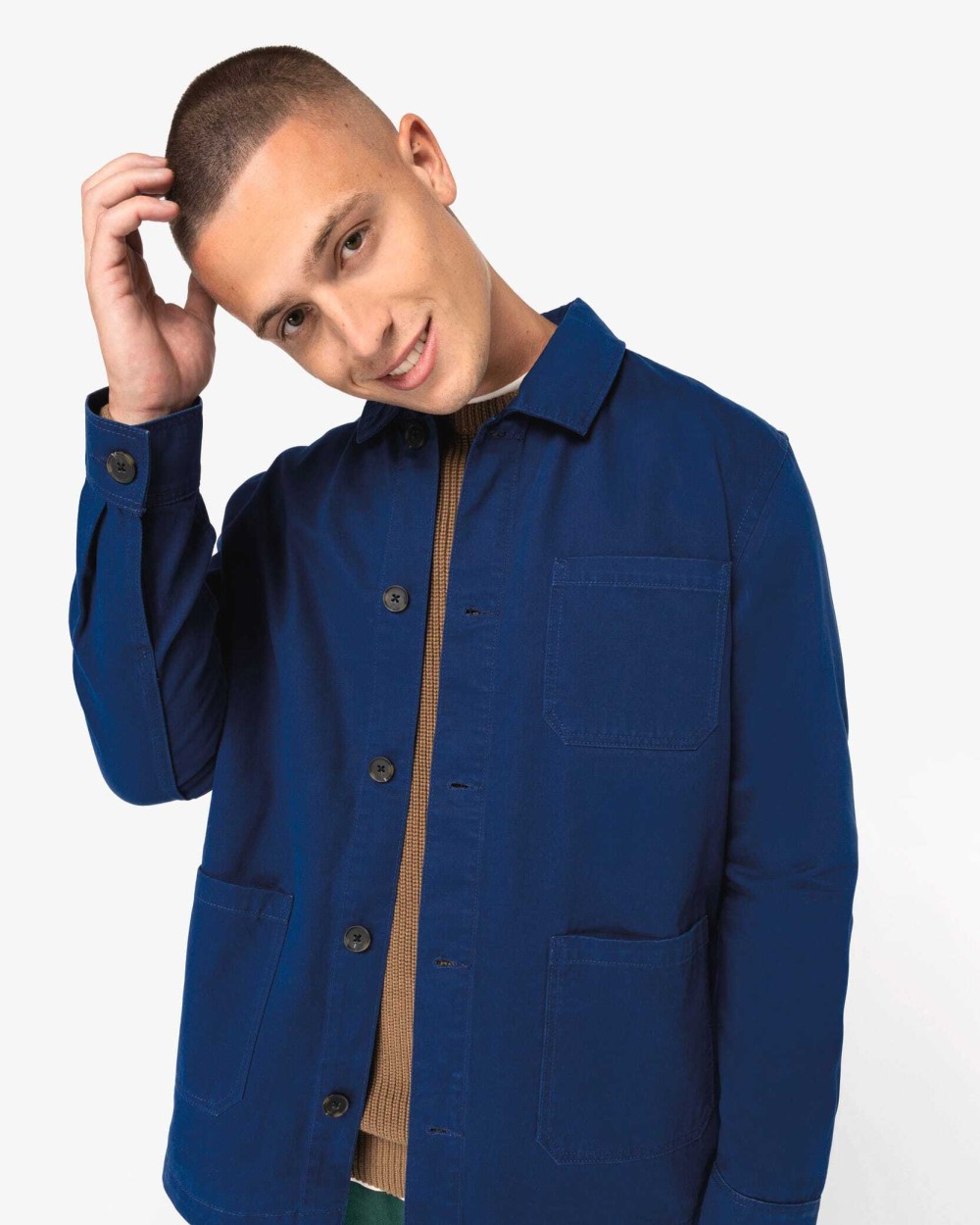 NATIVE SPIRIT Gewaschene nachhaltige Herren-Workerjacke Jacken personalisierbar