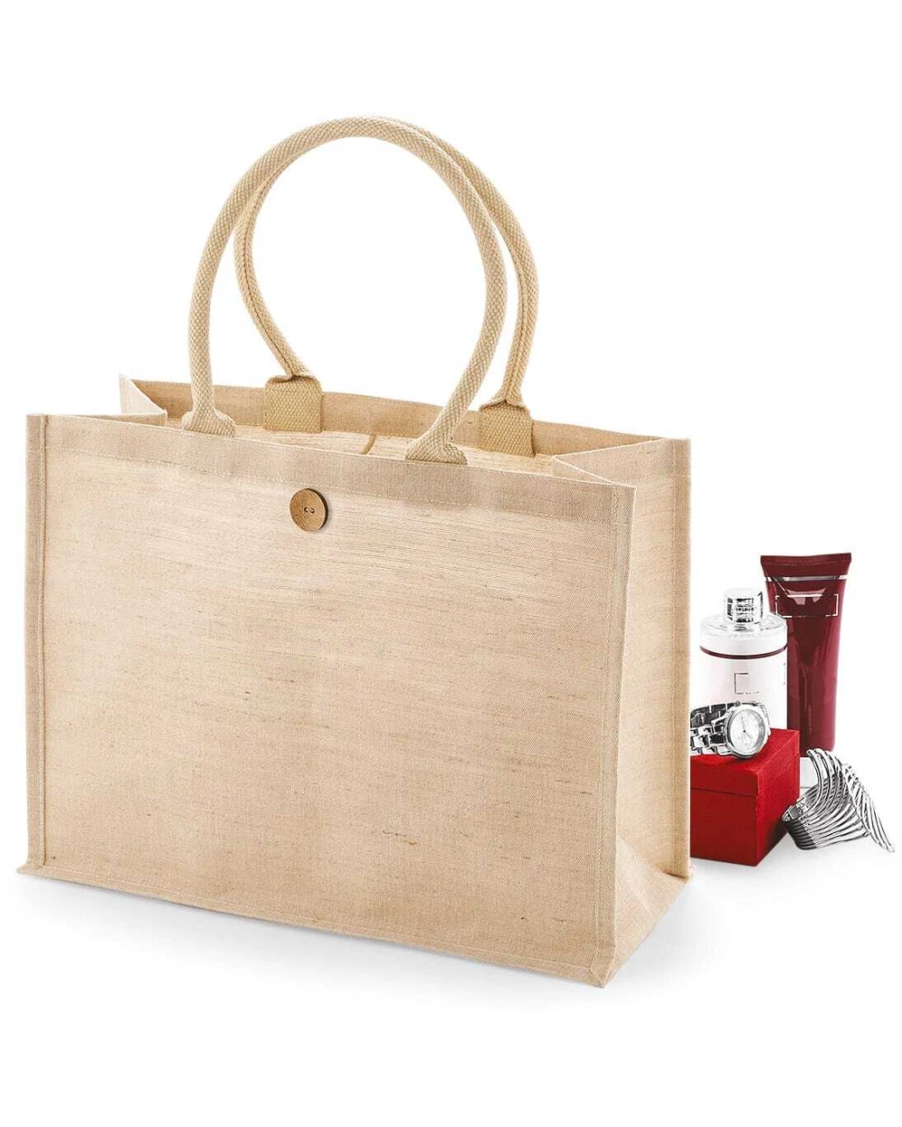 Tote bags WESTFORDMILL Juco shopper voor bedrukking &amp; borduring