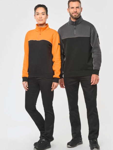 Sweat-shirts à personnaliser WK. DESIGNED TO WORK Sweat-shirt écoresponsable col zippé unisexe 