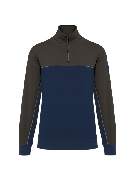 WK. DESIGNED TO WORK Sweat-shirt écoresponsable col zippé unisexe /api/colors/4fdd78fe-354f-41ab-977b-c9b5f3ee903f personnalisable