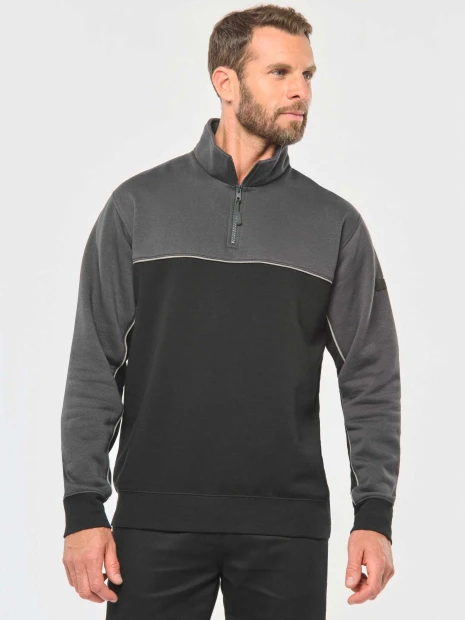 Sweat-shirts à personnaliser WK. DESIGNED TO WORK Sweat-shirt écoresponsable col zippé unisexe 