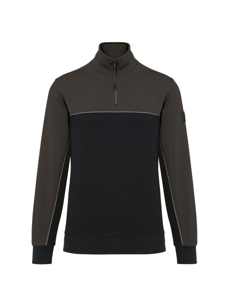 WK. DESIGNED TO WORK Sweat-shirt écoresponsable col zippé unisexe /api/colors/a1f9207a-e233-4d3a-97f0-056a56617a96 personnalisable