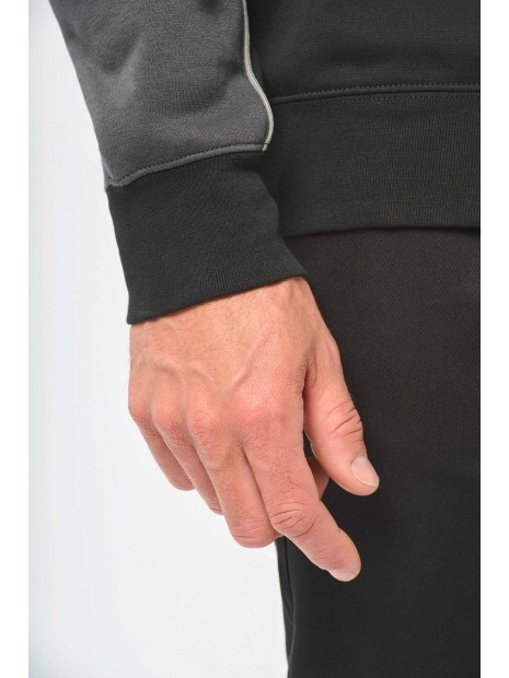WK. DESIGNED TO WORK Sweat-shirt écoresponsable col zippé unisexe  personnalisable