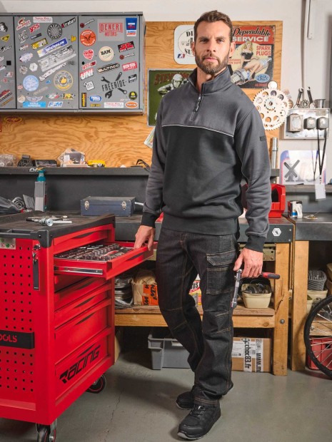 Sweat-shirts à personnaliser WK. DESIGNED TO WORK Sweat-shirt écoresponsable col zippé unisexe 