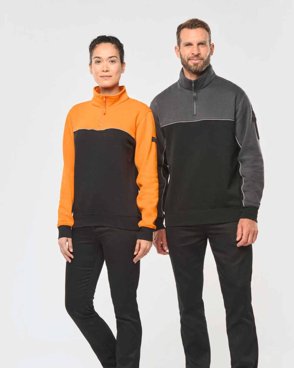 Sweaters & hoodies WK. DESIGNED TO WORK Ecologische uniseks sweater met ritskraag voor bedrukking &amp; borduring