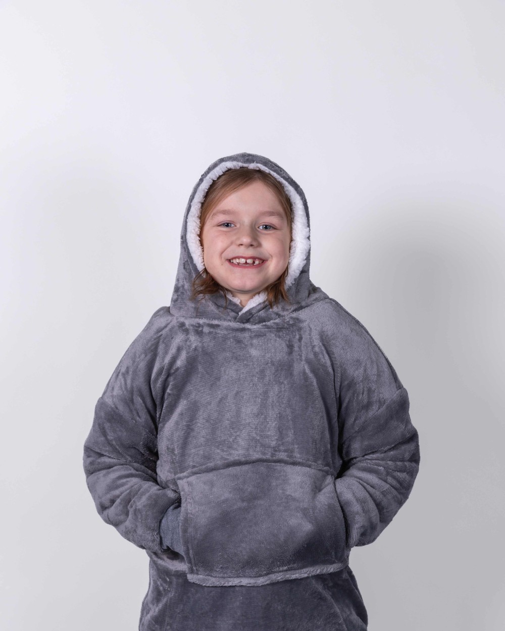 Sweat-shirts personnalisable RIBBON Le sweat à capuche Ribbon pour enfants de style sherpa, confortable, réversible et oversize