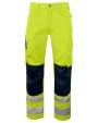 Broeken PROJOB 6532 SIGNALISATIEBROEK MET KNIEZAKKEN EN ISO 20471 KLASSE 2 voor bedrukking &amp; borduring