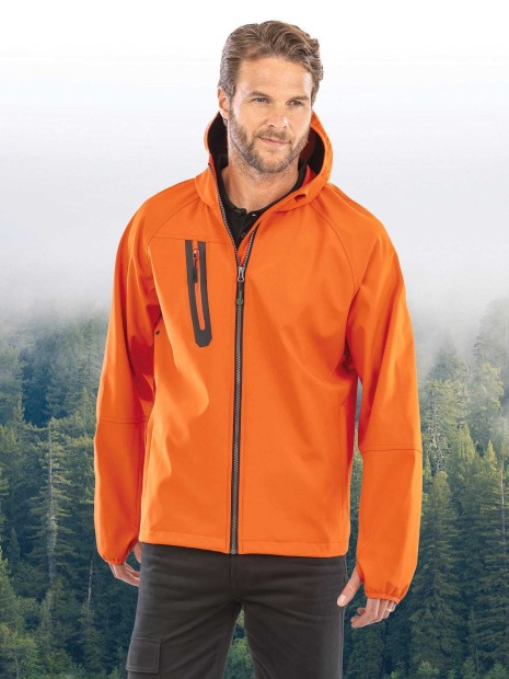 Softshells à personnaliser RESULT Veste Softshell 3 couches recyclée à capuche unisexe 