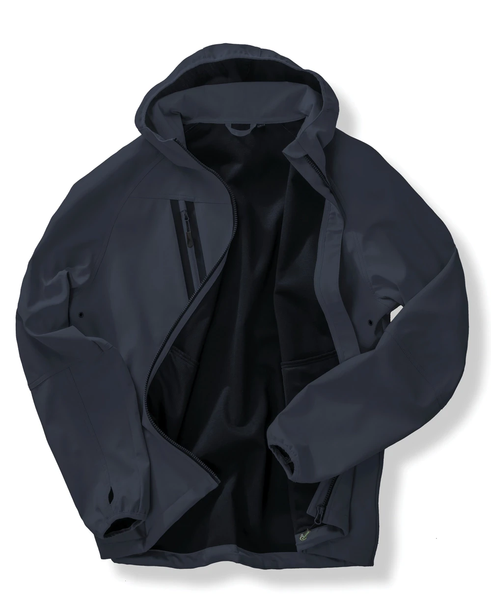 Softshells RESULT Gerecyclede 3-laags uniseks softshelljack met capuchon. voor bedrukking &amp; borduring