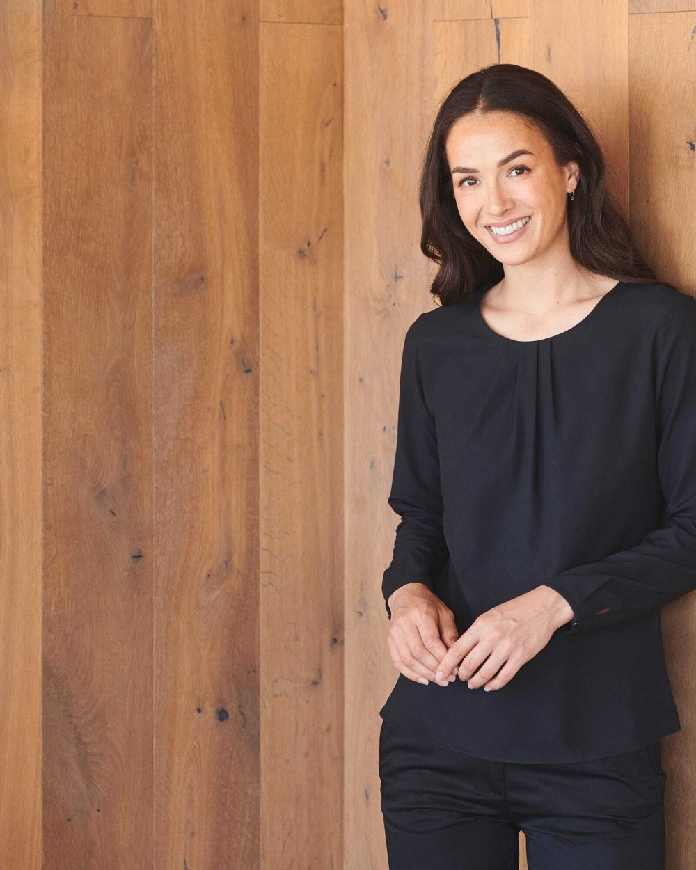 T-shirts HENBURY Blouse met lange mouwen voor bedrukking &amp; borduring