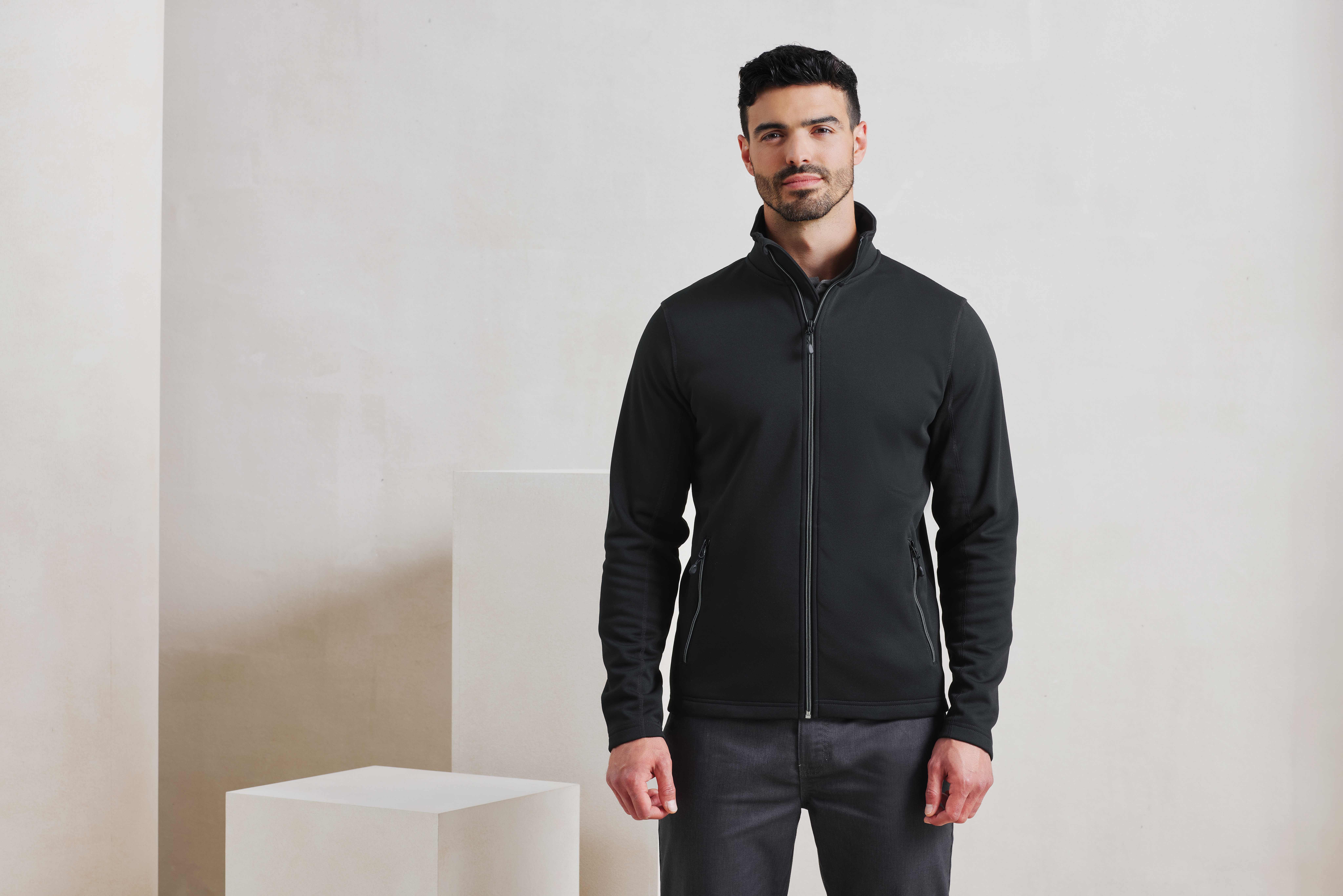 Sweat-shirts personnalisable PREMIER Sweat-shirt durable à fermeture zippée intégrale à teinture par filature pour hommes  