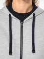 Sweat-shirts à personnaliser KARIBAN Sweat-shirt zippé capuche contrastée femme 