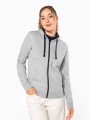 Sweat-shirts à personnaliser KARIBAN Sweat-shirt zippé capuche contrastée femme 