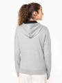 Sweat-shirts à personnaliser KARIBAN Sweat-shirt zippé capuche contrastée femme 
