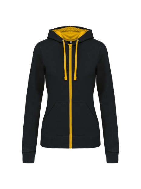 KARIBAN Sweat-shirt zippé capuche contrastée femme /api/colors/20a7a408-8f15-4eed-a4f8-474d4f754ccf personnalisable