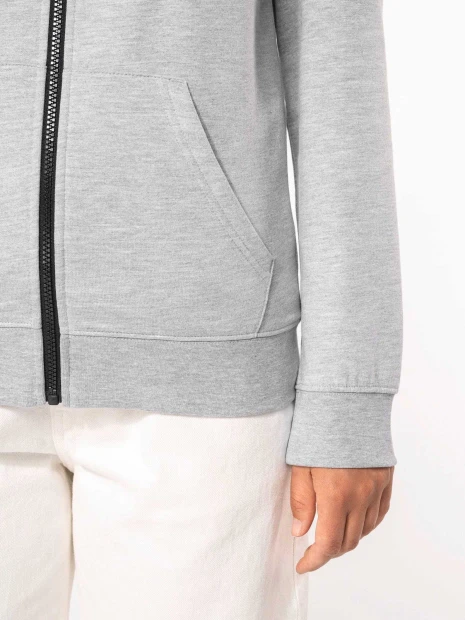 Sweat-shirts à personnaliser KARIBAN Sweat-shirt zippé capuche contrastée femme 