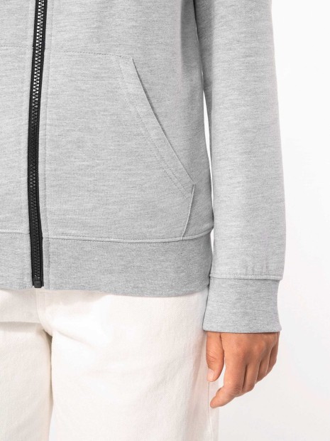 Sweat-shirts à personnaliser KARIBAN Sweat-shirt zippé capuche contrastée femme 