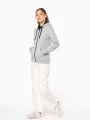 Sweat-shirts à personnaliser KARIBAN Sweat-shirt zippé capuche contrastée femme 