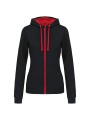 KARIBAN Sweat-shirt zippé capuche contrastée femme /api/colors/b084ccc6-964d-4c40-a33e-0f276869188a personnalisable