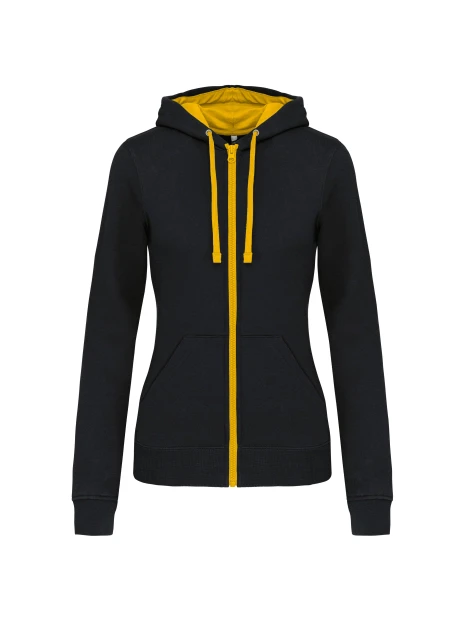 KARIBAN Sweat-shirt zippé capuche contrastée femme /api/colors/20a7a408-8f15-4eed-a4f8-474d4f754ccf personnalisable