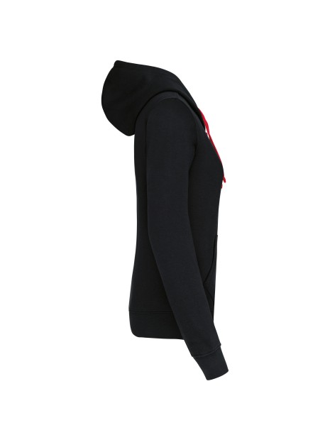 KARIBAN Sweat-shirt zippé capuche contrastée femme /api/colors/b084ccc6-964d-4c40-a33e-0f276869188a personnalisable