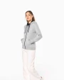 KARIBAN DAMEN-KAPUZENSWEATSHIRT BICOLOR mit Reißverschluss Sweatshirts personalisierbar