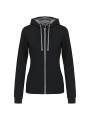 KARIBAN Sweat-shirt zippé capuche contrastée femme /api/colors/09f91aac-0792-4d96-adcd-10a6ab672e30 personnalisable