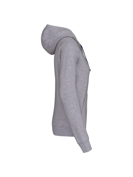 KARIBAN Sweat-shirt zippé capuche contrastée femme /api/colors/1976eb1a-f99c-4dca-a395-73968b964f05 personnalisable
