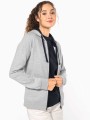 Sweat-shirts à personnaliser KARIBAN Sweat-shirt zippé capuche contrastée femme 
