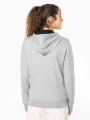 Sweat-shirts à personnaliser KARIBAN Sweat-shirt zippé capuche contrastée femme 
