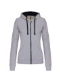 KARIBAN Sweat-shirt zippé capuche contrastée femme /api/colors/1976eb1a-f99c-4dca-a395-73968b964f05 personnalisable