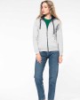 KARIBAN DAMEN-KAPUZENSWEATSHIRT BICOLOR mit Reißverschluss Sweatshirts personalisierbar