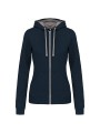 KARIBAN Sweat-shirt zippé capuche contrastée femme /api/colors/2a00f319-11df-4ed0-8339-535e7585d285 personnalisable
