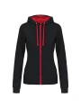 KARIBAN Sweat-shirt zippé capuche contrastée femme /api/colors/b084ccc6-964d-4c40-a33e-0f276869188a personnalisable