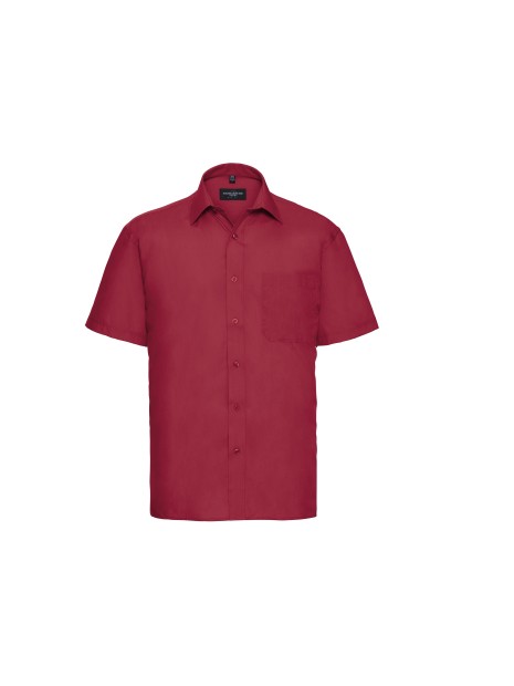 RUSSELL Chemise homme popeline polycoton manches courtes /api/colors/f7def30f-cf00-4a4e-8048-9f030f6d3017 personnalisable