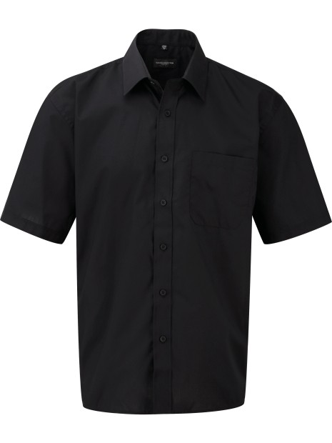 RUSSELL Chemise homme popeline polycoton manches courtes /api/colors/b9fdad4a-5e94-45cb-8c03-c08b349b28c3 personnalisable