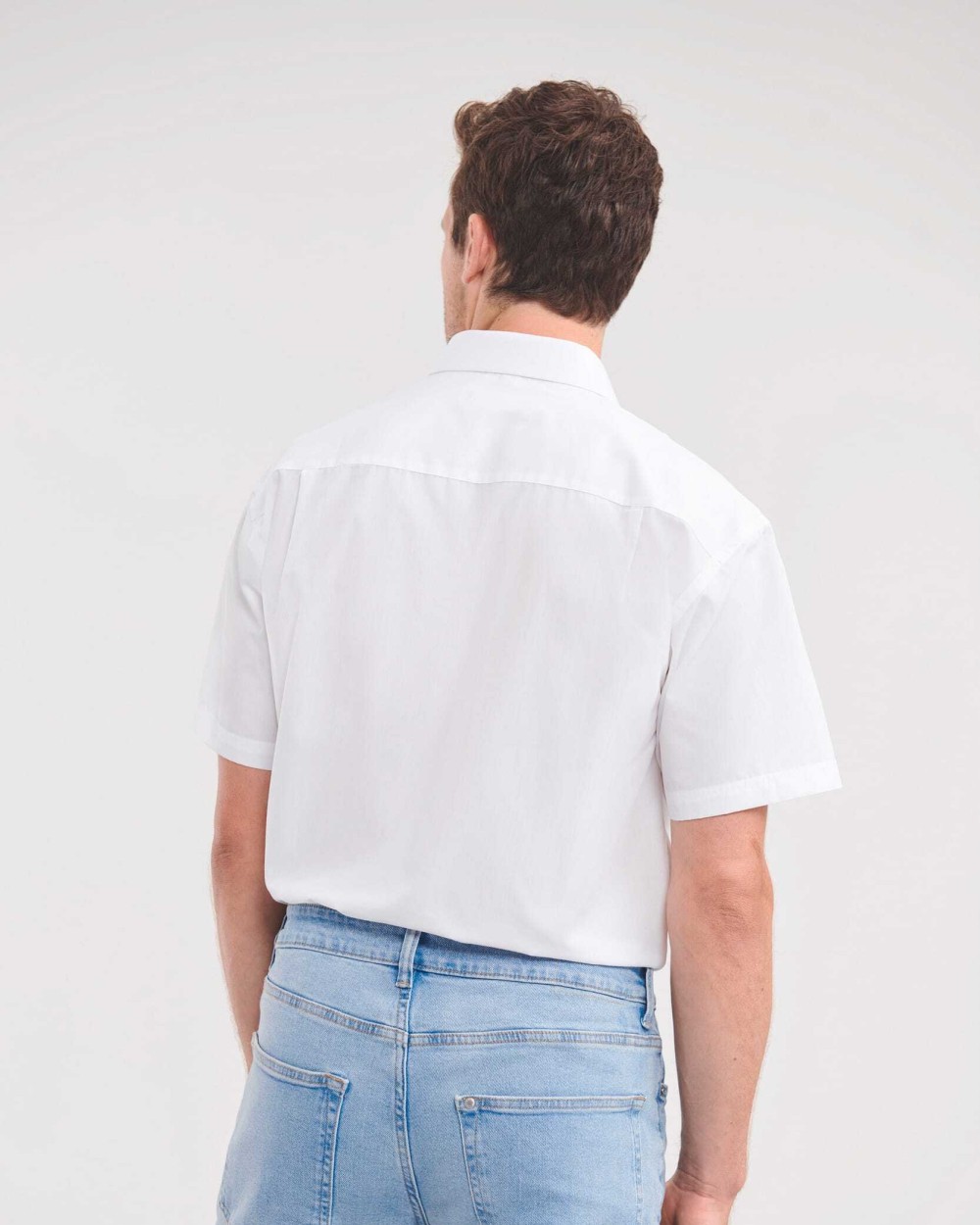 RUSSELL Men's Ss Polycotton Popelinehemd Hemden personalisierbar