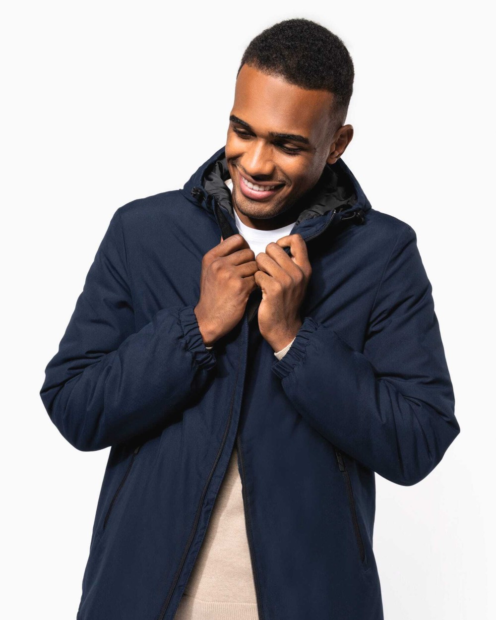 Jassen KARIBAN Unisex gerecycled parka met capuchon voor bedrukking &amp; borduring