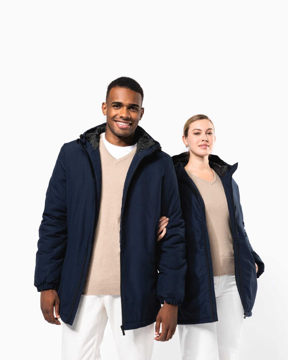 Vestes personnalisable KARIBAN Parka à capuche recyclée unisexe