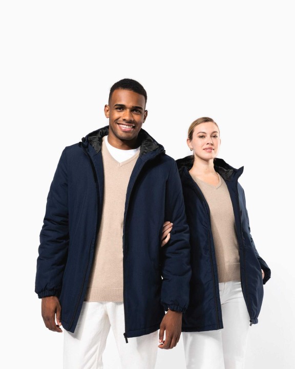 Jassen KARIBAN Unisex gerecycled parka met capuchon voor bedrukking &amp; borduring