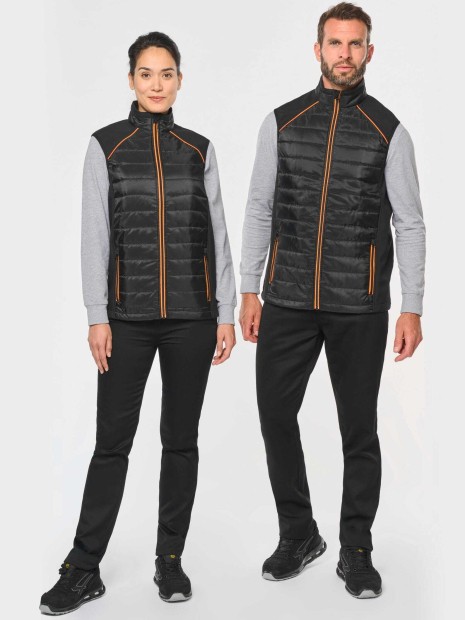 Vestes à personnaliser WK. DESIGNED TO WORK Bodywarmer Day To Day bi-matière unisexe 